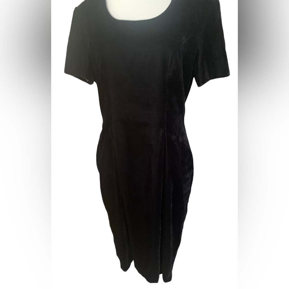 VINTAGE K STUDIO BLACK VELVET DRESS.
